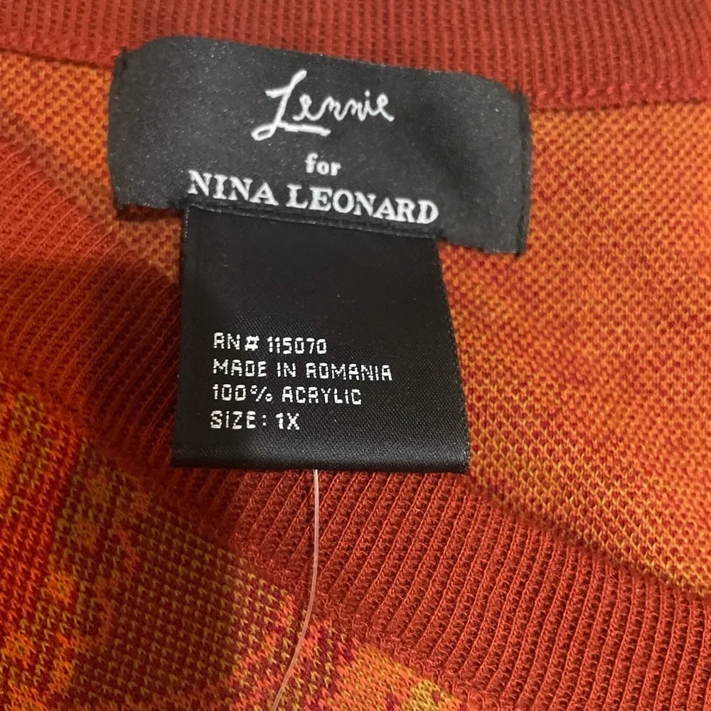 Nina Leonard Paisley Shawl in Red and Orange 1 item